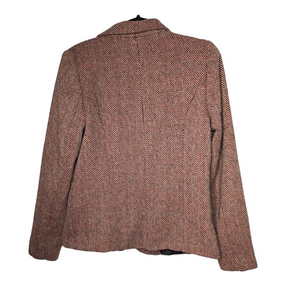 American Rag Womens Size Medium Red Tweed Suit Jacket Blazer One Button Closure - Picture 8 of 8